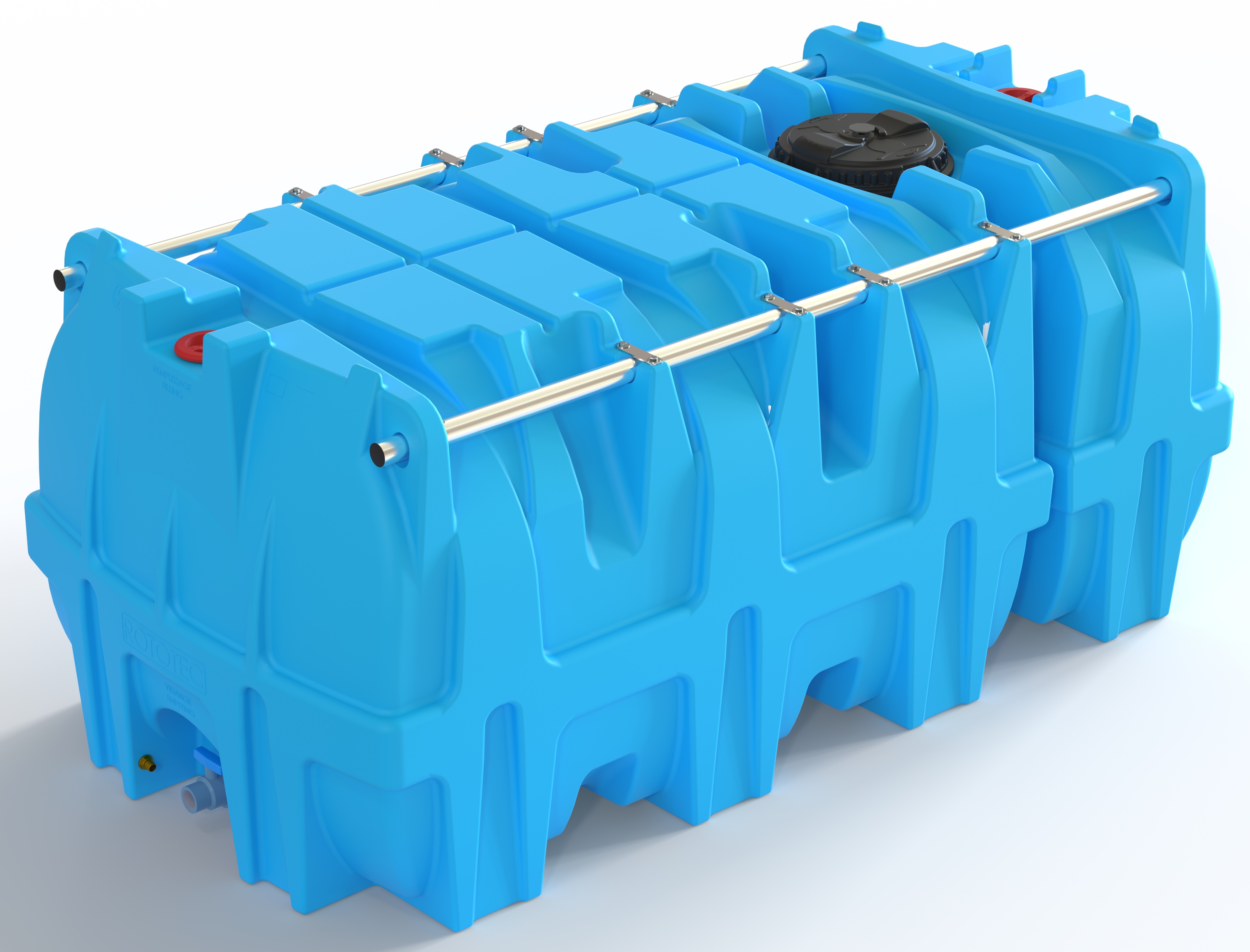 Cuve 5800L antiballant en poly&eacute;thyl&egrave;ne, id&eacute;ale stockage et transport eau agricole. Robuste, stable, options disponibles et livraison incluse.